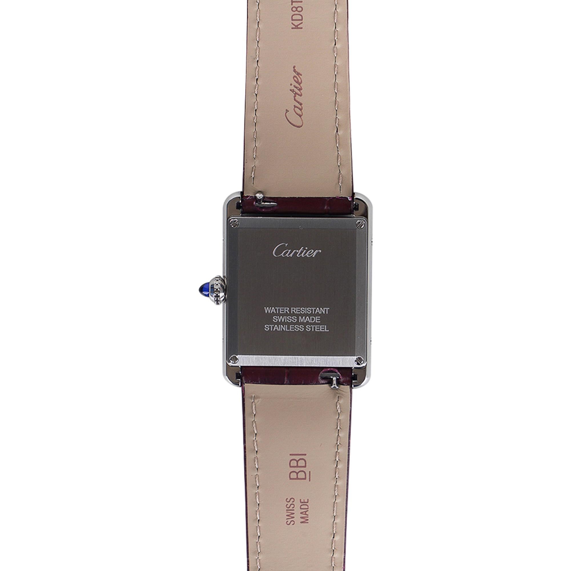 Cartier Tank Must de Cartier Watch Burgundy 2021 Limited Edition New w/ Box 2