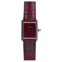 Cartier Tank Must de Cartier Watch Burgundy 2021 Limited Edition New w/ Box