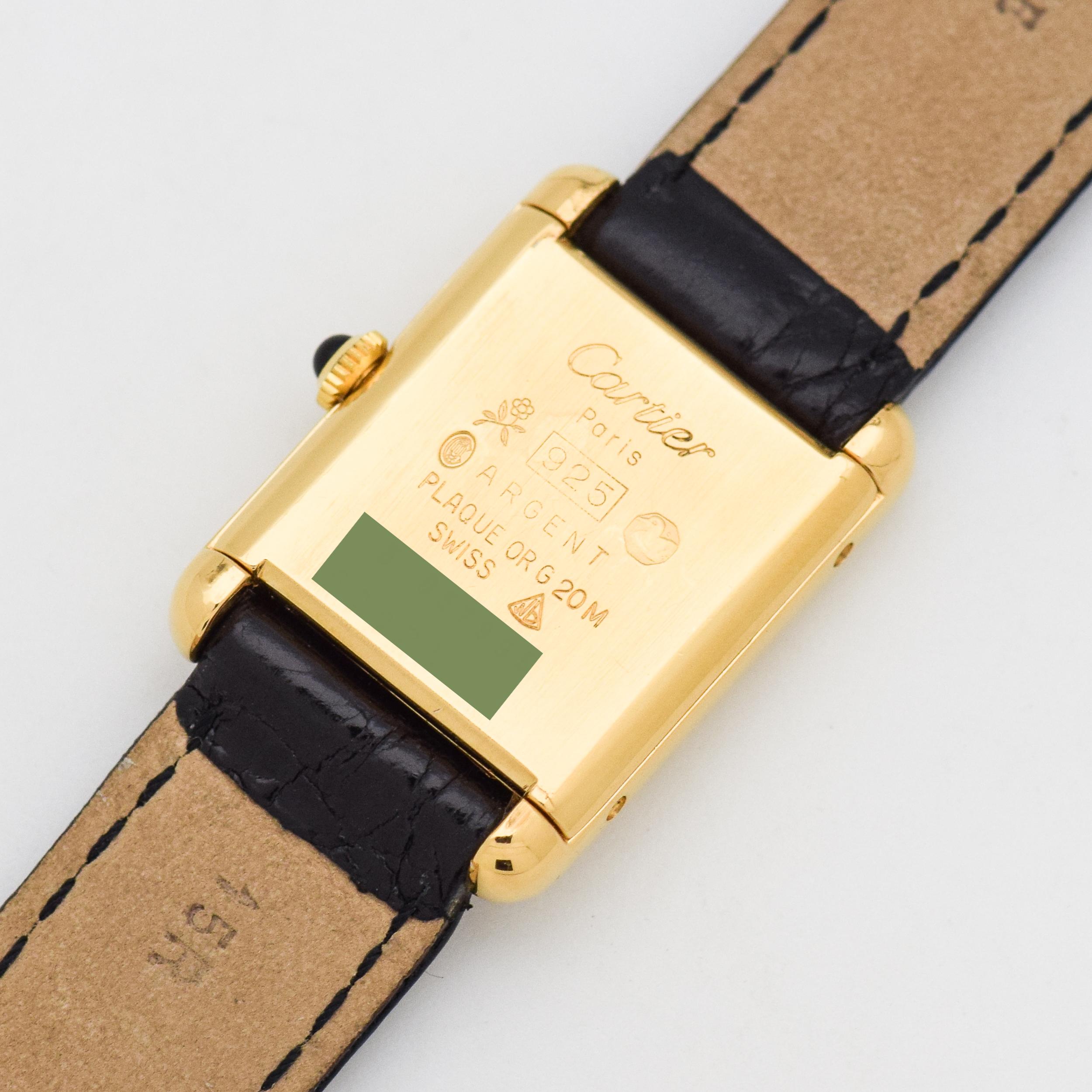 Women's Cartier Tank Must de Ladies Sized Watch, 1980s