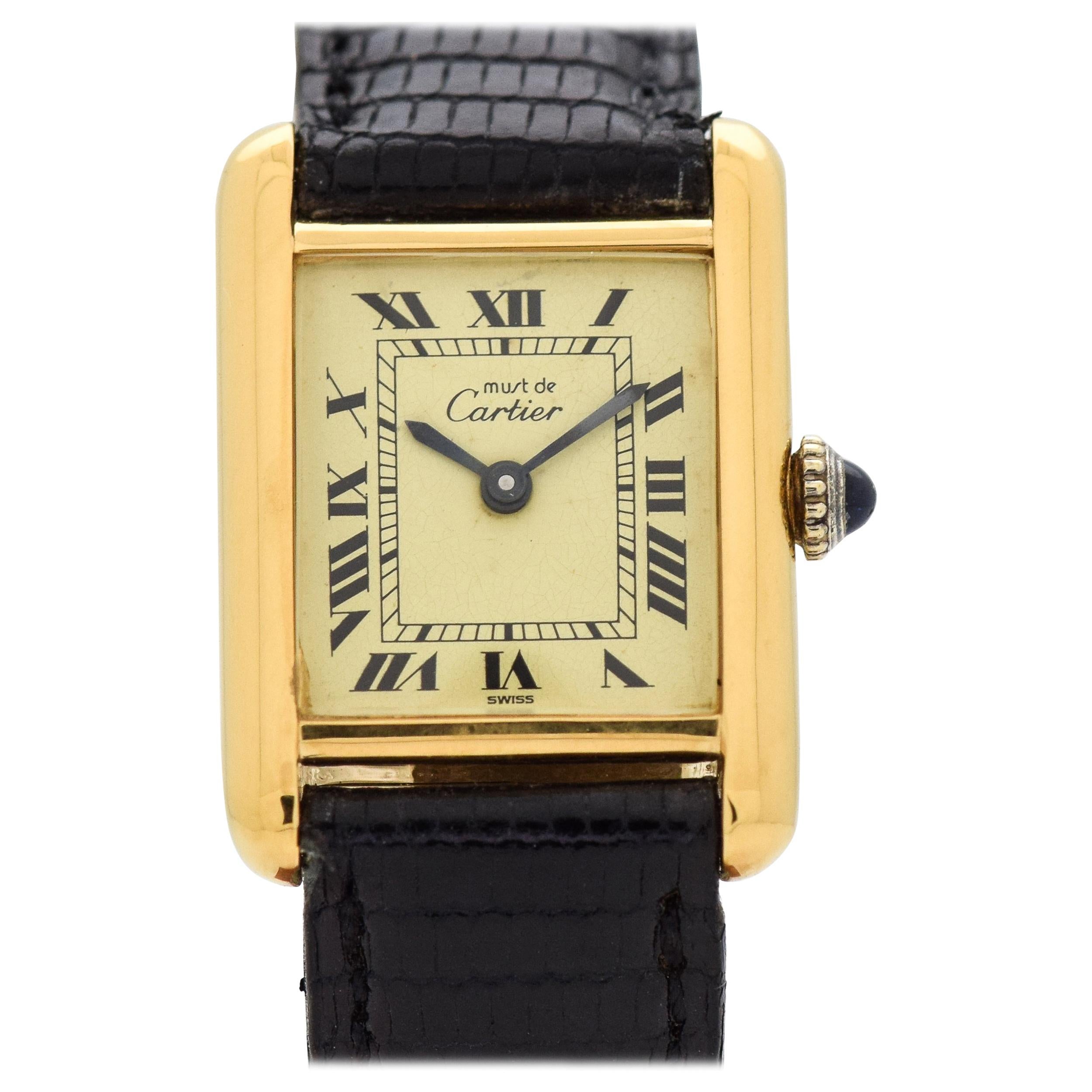 Cartier Tank Must de Ladies Sized Watch, 1980s