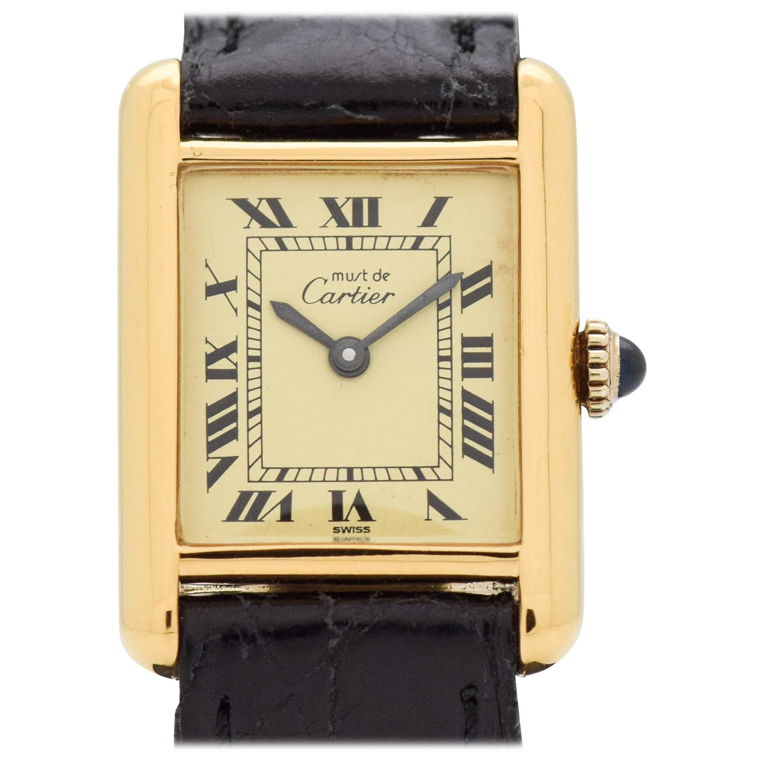 Cartier Tank Must de Ladies Watch with a Champagne Dial, 1990s