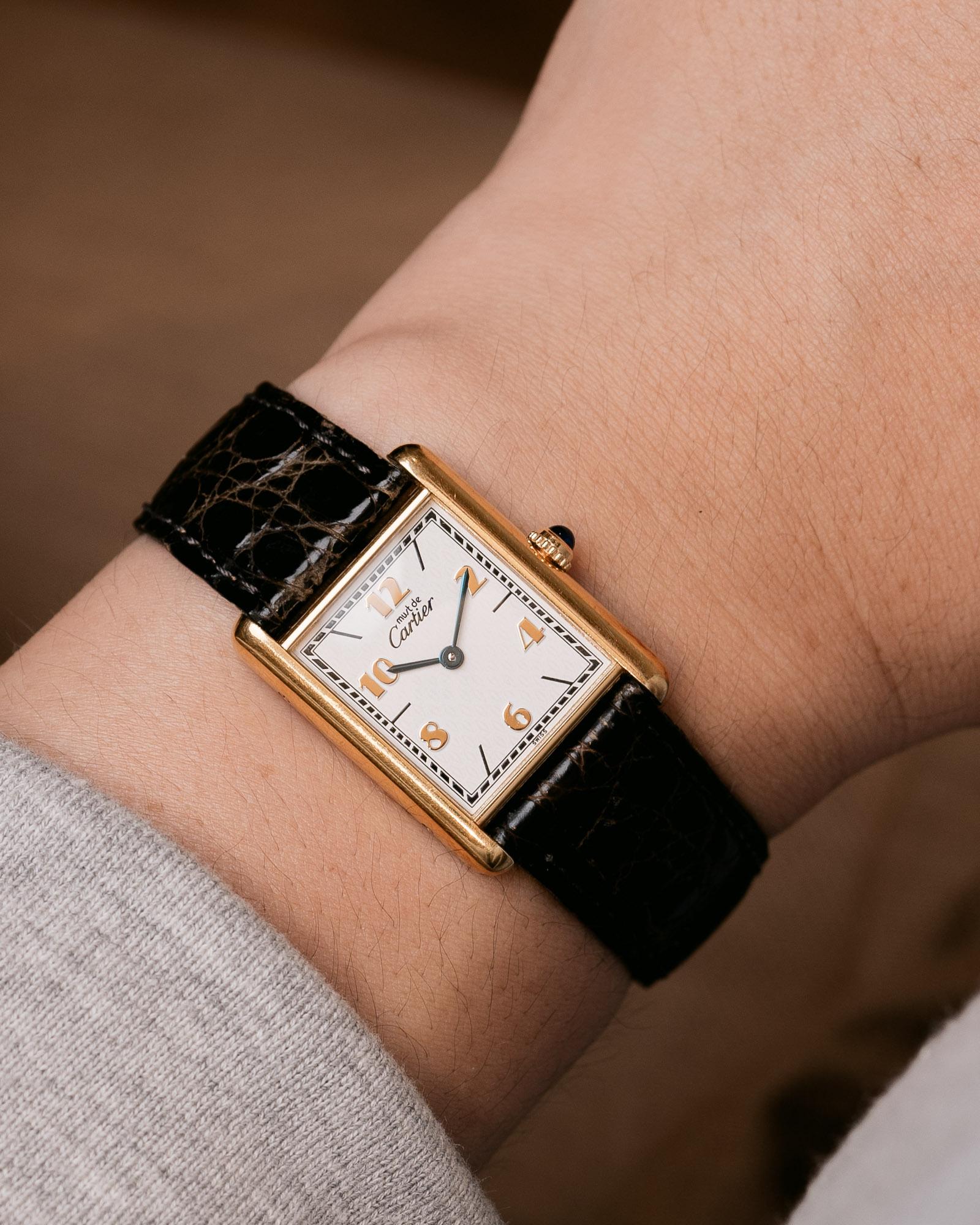 Cartier Tank Must De LM 590005 Quadrante Deco Applicato Anni 80 In condizioni buone in vendita a SYDNEY, AU