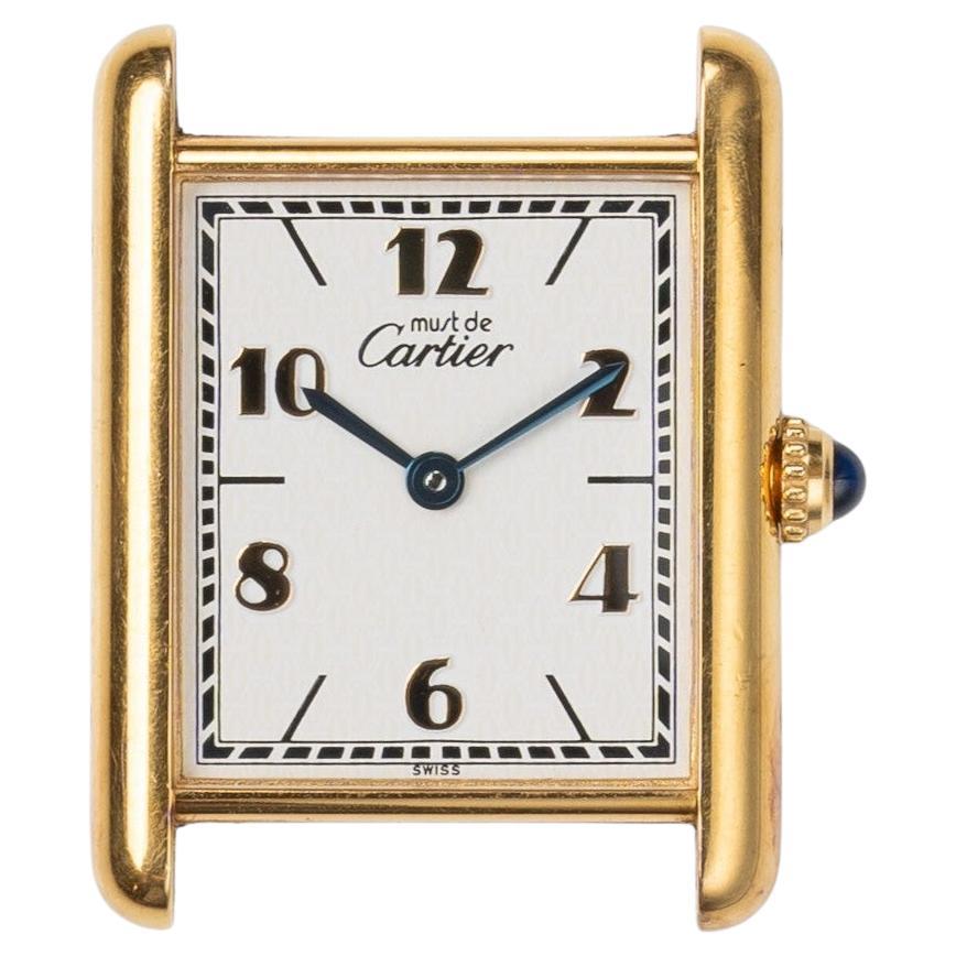 Cartier Tank Must De LM 590005 Quadrante Deco Applicato Anni 80