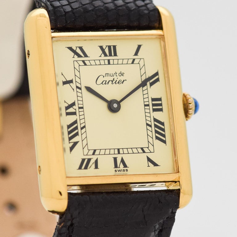 Cartier Tank Must de Men's Sized Watch, 1990s at 1stDibs