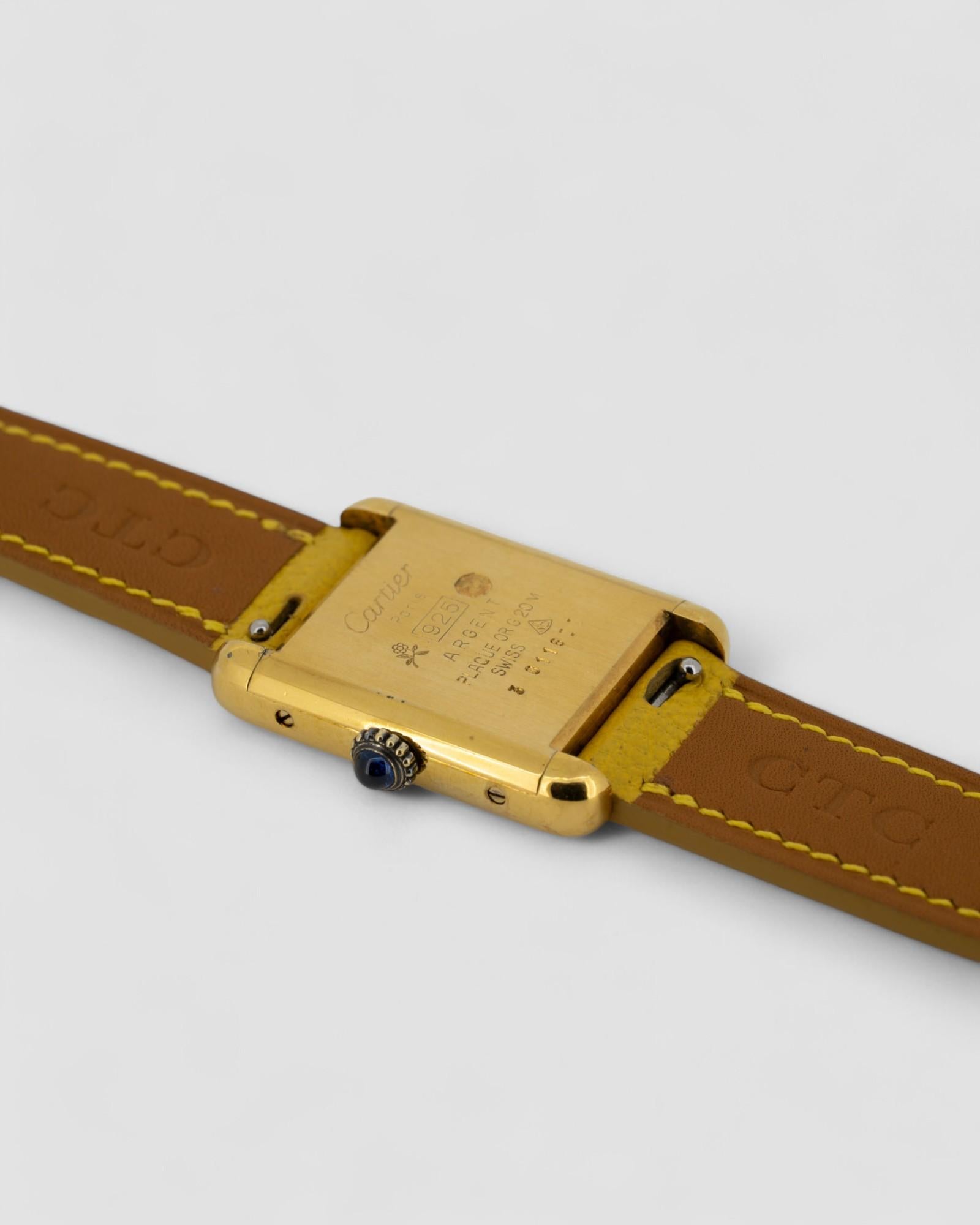 Cartier Tank Must de SM Rouge Zifferblatt 1980er Jahre im Zustand „Gut“ im Angebot in SYDNEY, AU