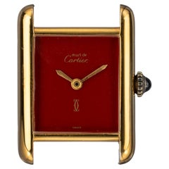 Cartier Tank Must De SM Rouge Quadrante 1980