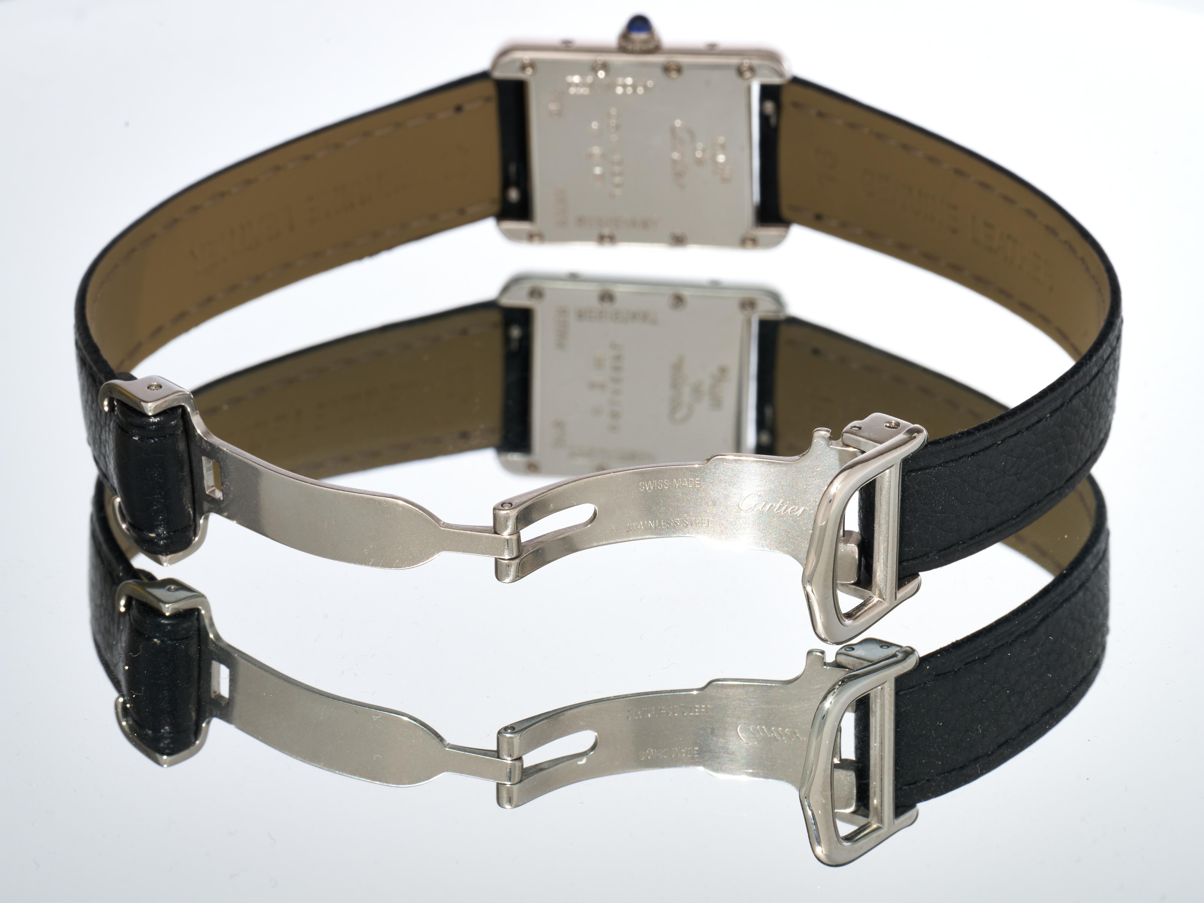 Cartier Tank Must de Watch 22mm Guilloché Dial Christmas Edition Watch Quartz For Sale 8