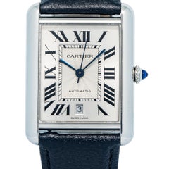 Cartier Tank Must De WSTA0040 2021 Card SS Silver Dial Auto Men's Watch 31mm