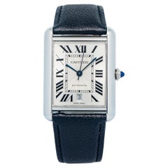 Cartier Tank Must De WSTA0040 2021 Card SS Silver Dial Auto Men's Watch 31mm