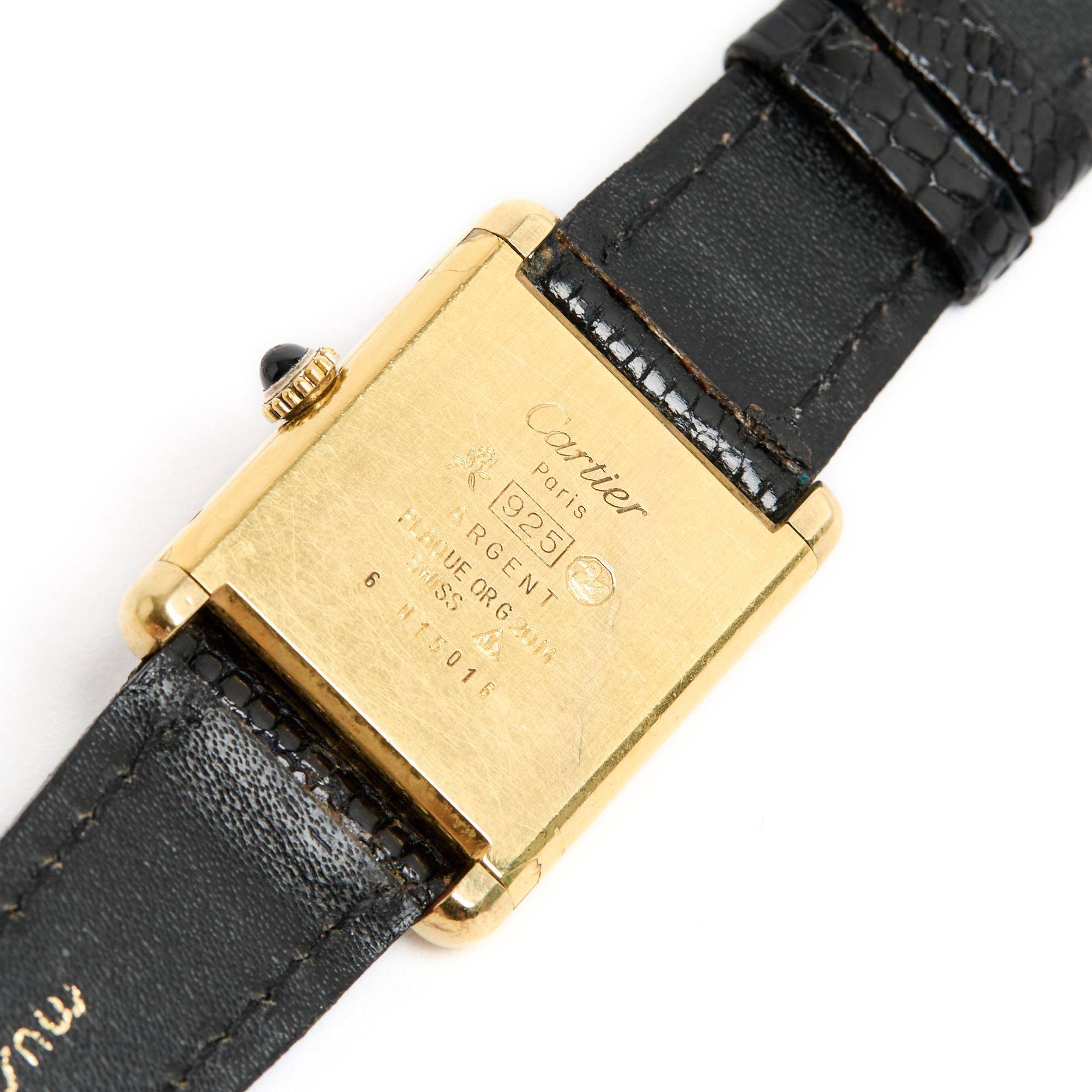 Cartier Tank Must GM Golden Black Precious In Good Condition For Sale In PARIS, FR