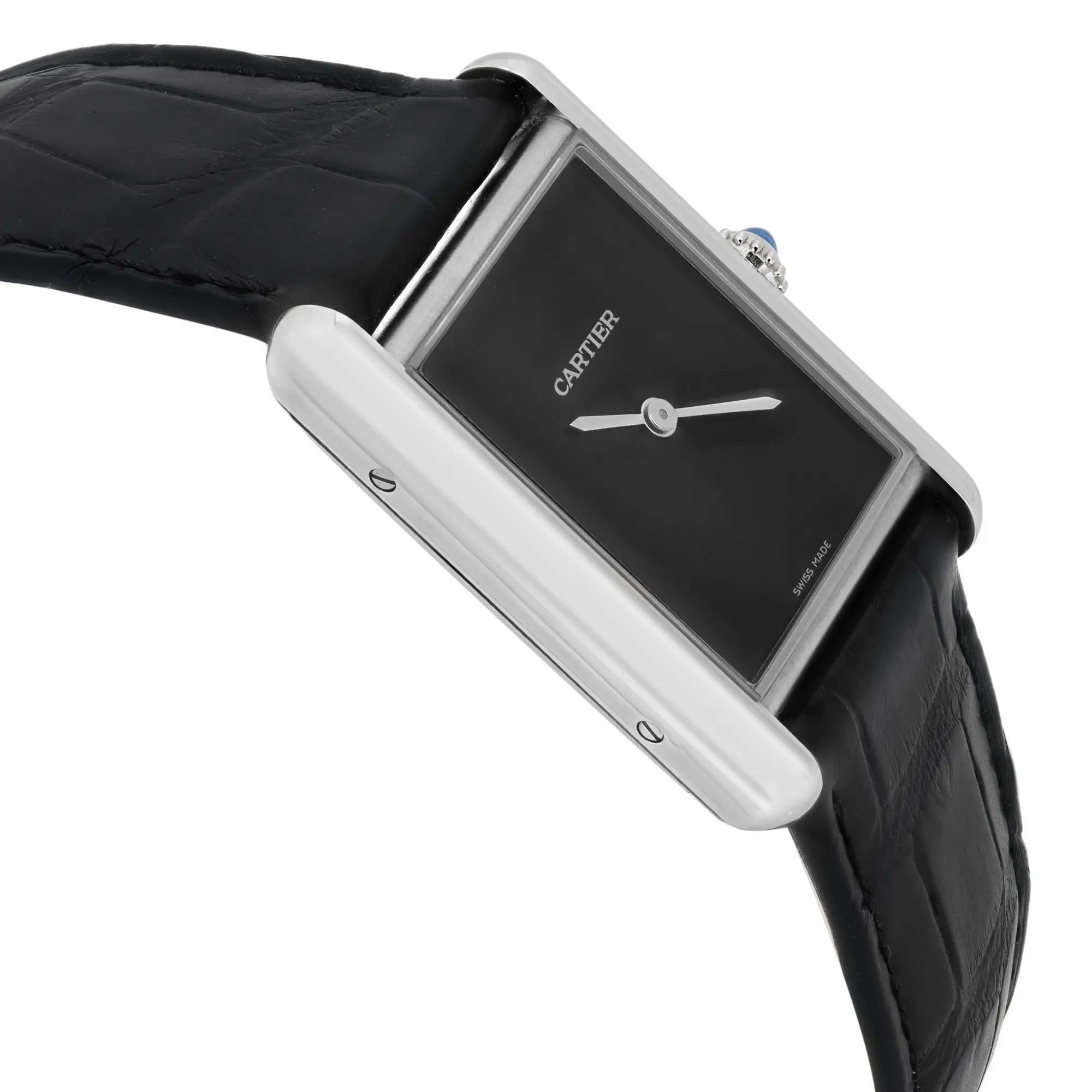 Cartier Tank Must Grand Modèle Acier Quartz Montre Unisexe WSTA0072 en vente 1