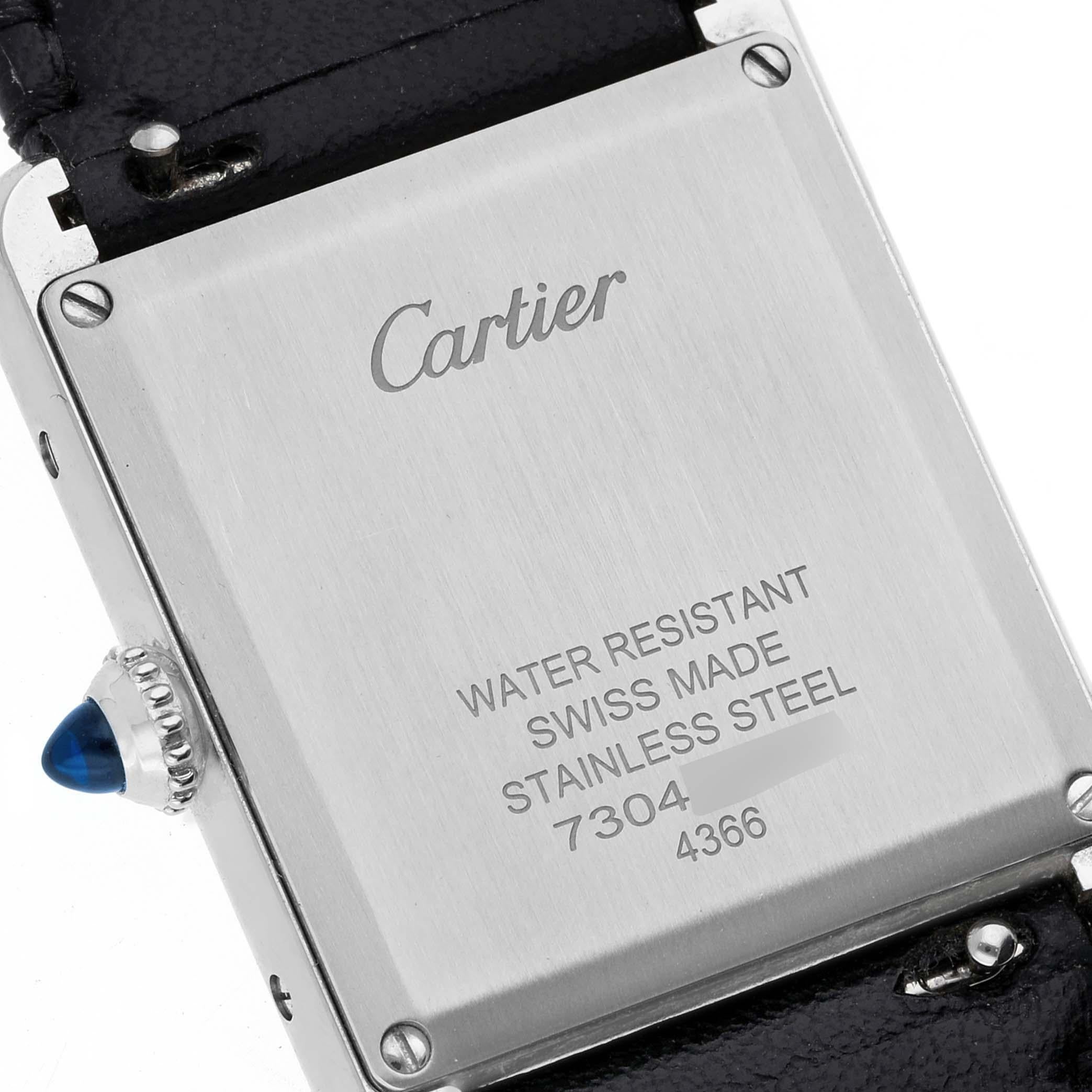 Cartier Tank Must Large SolarBeat Steel Mens Watch WSTA0059 Box Card 2
