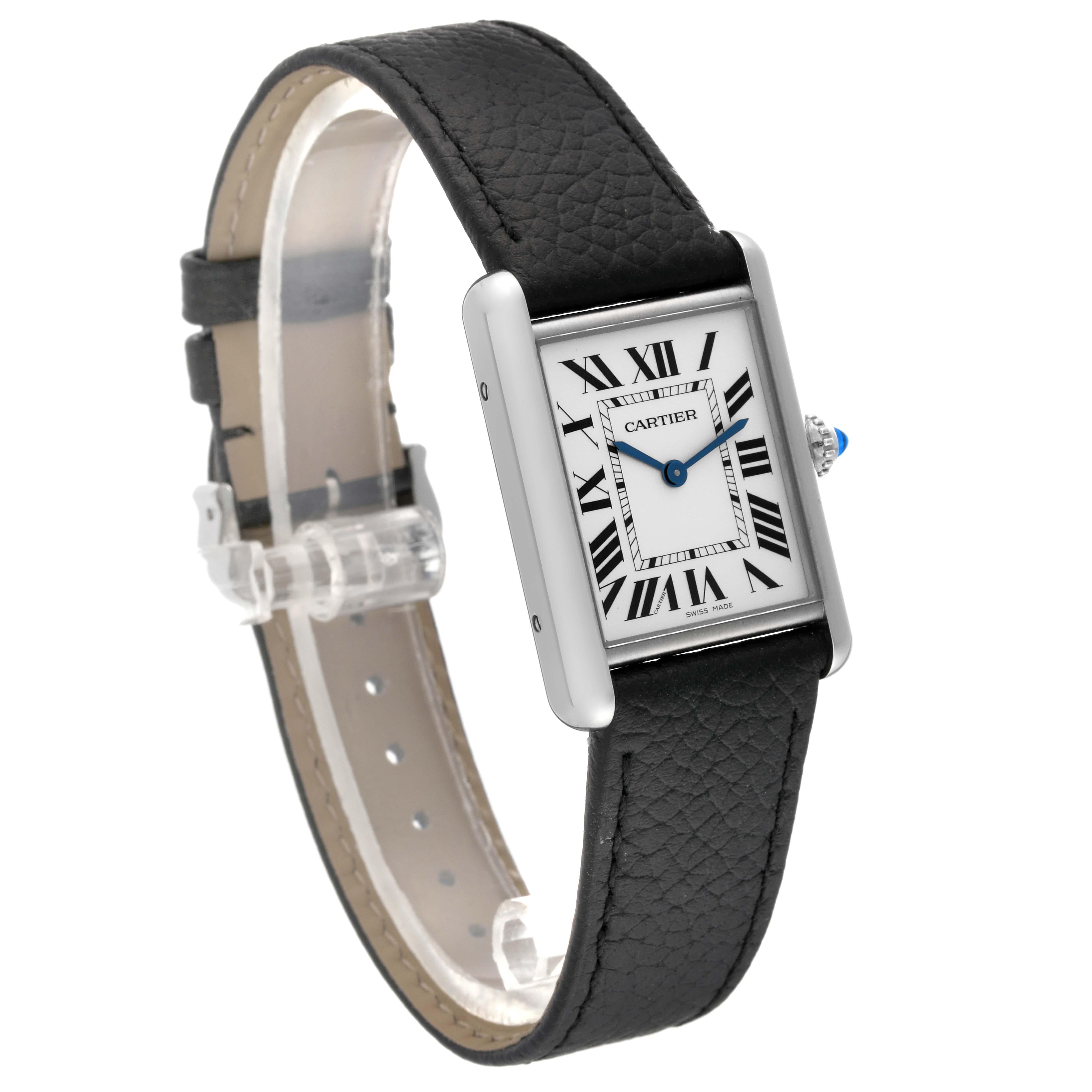 Cartier Tank Must Large Steel Silver Dial Ladies Watch WSTA0041 Box Card For Sale 4