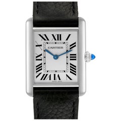 Cartier Tank Must Large Steel Silver Dial Ladies Watch WSTA0041