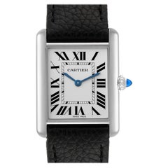 Cartier Tank Must Large Steel Silver Dial Ladies Watch WSTA0041 Unworn