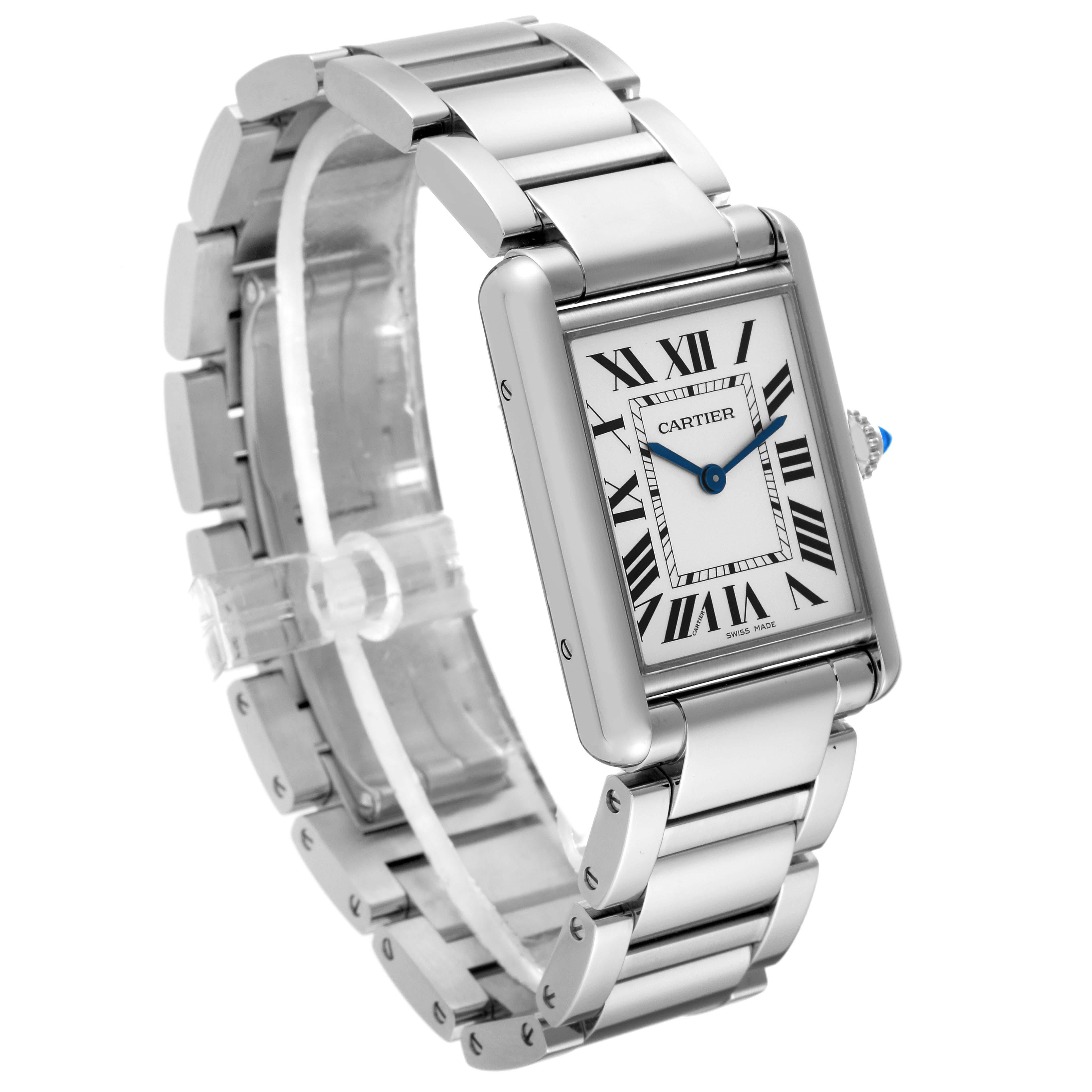 Cartier Tank Must Large Steel Silver Dial Ladies Watch WSTA0052 For Sale 1
