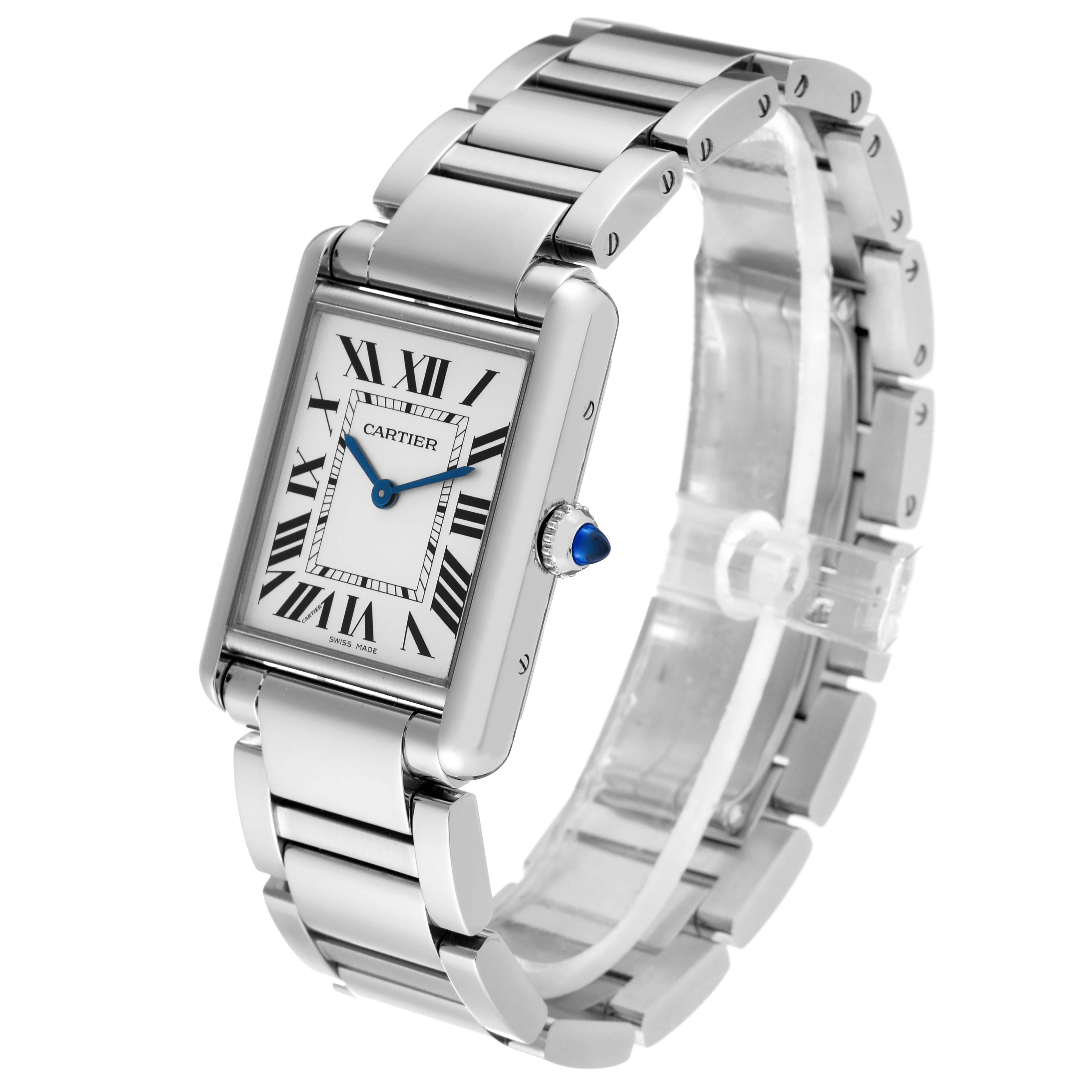 Cartier Tank Must Large Steel Silver Dial Ladies Watch WSTA0052 For Sale 4