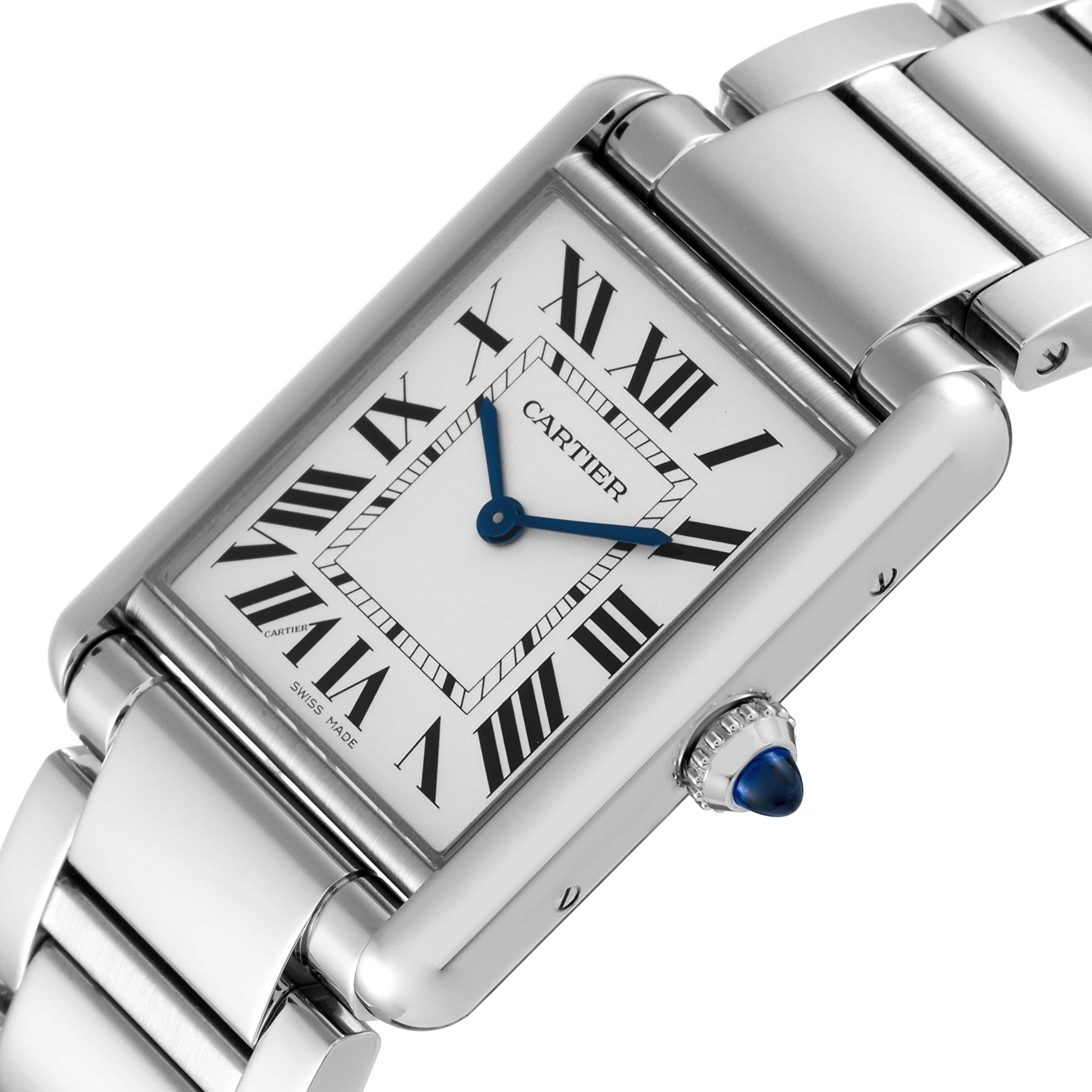 Cartier Tank Must Large Steel Silver Dial Ladies Watch WSTA0052 Unworn 1