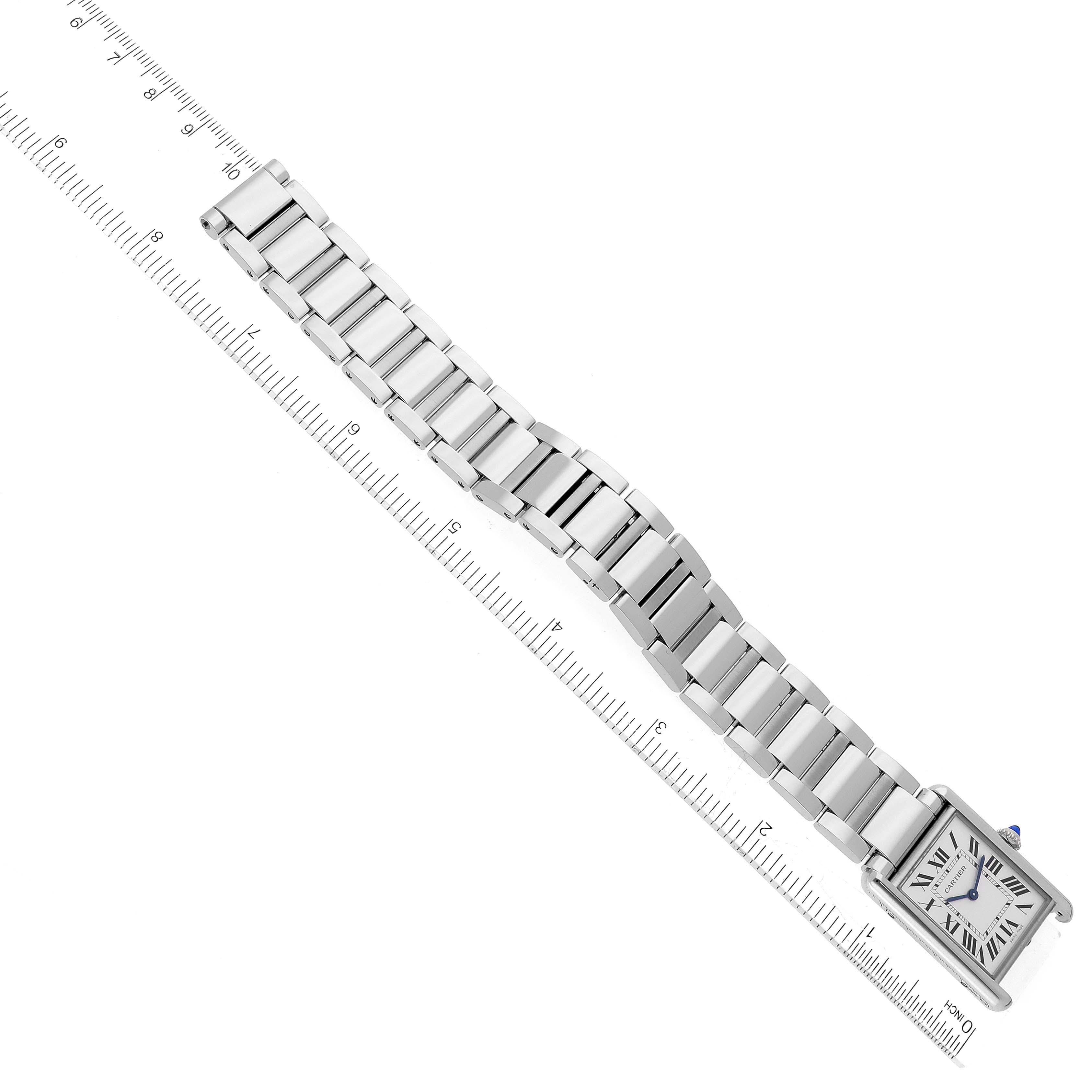 Cartier Tank Must Large Steel Silver Dial Ladies Watch WSTA0052 Unworn 4