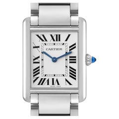 Cartier: Damenuhr WSTA0052, Tank Must, Großes Stahl-Silber-Zifferblatt, ungetragen