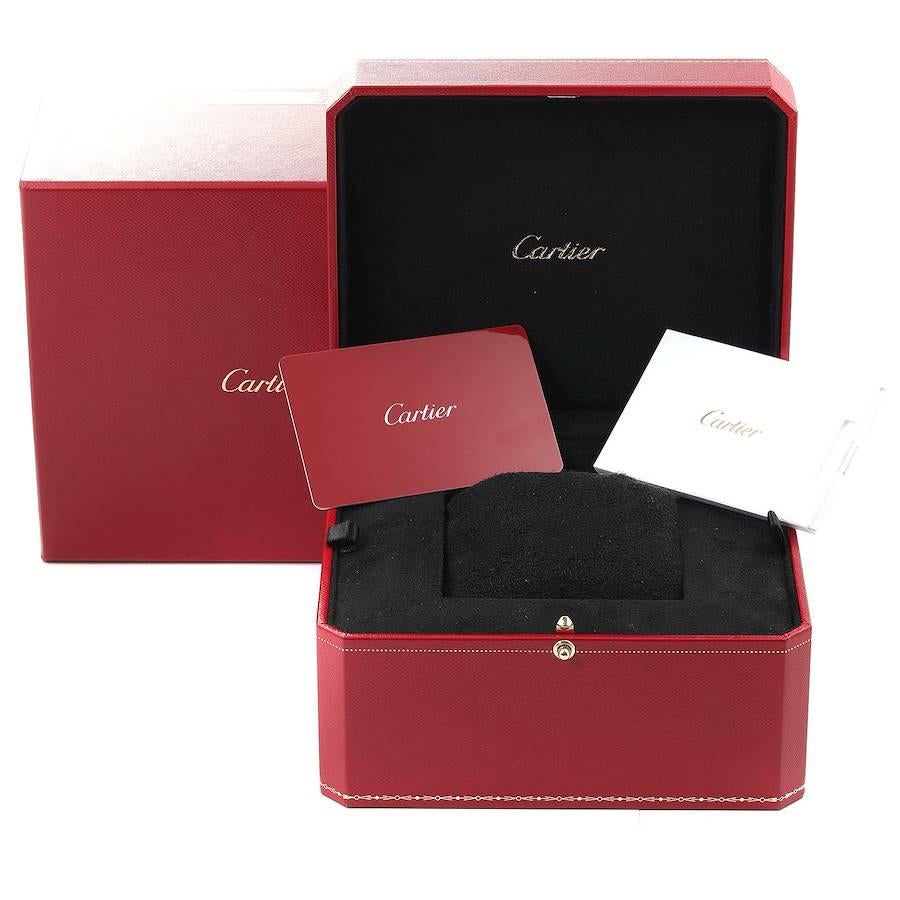 Cartier Tank Must Large Steel Silver Dial Mens Watch WSTA0040 Box Card 2