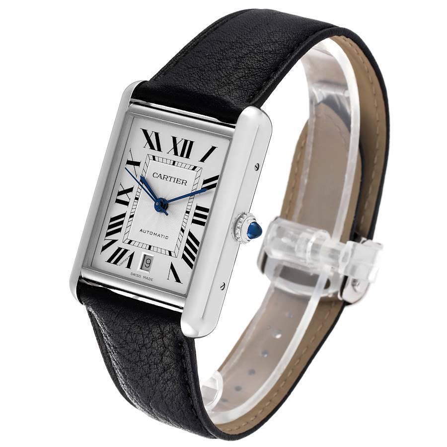 Men's Cartier Tank Must Large Steel Silver Dial Mens Watch WSTA0040 Unworn