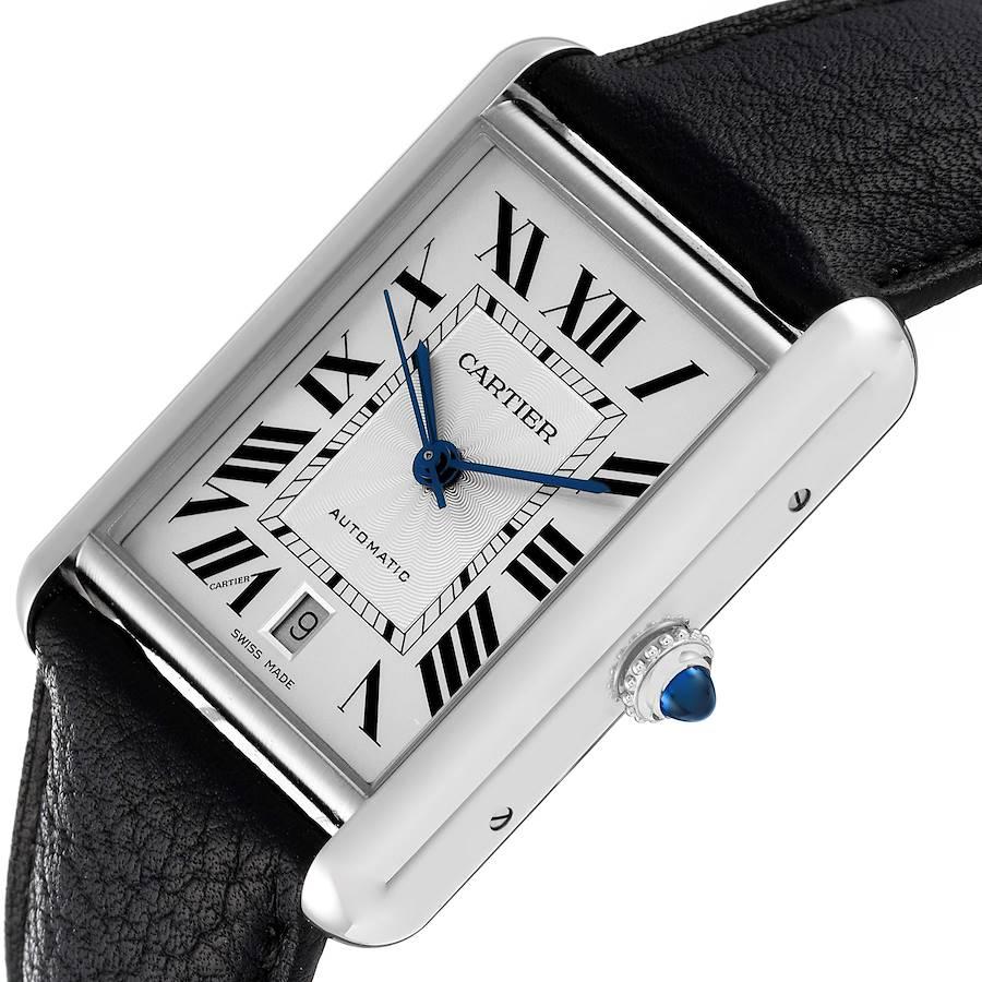 Cartier Tank Must Large Steel Silver Dial Mens Watch WSTA0040 Unworn 1