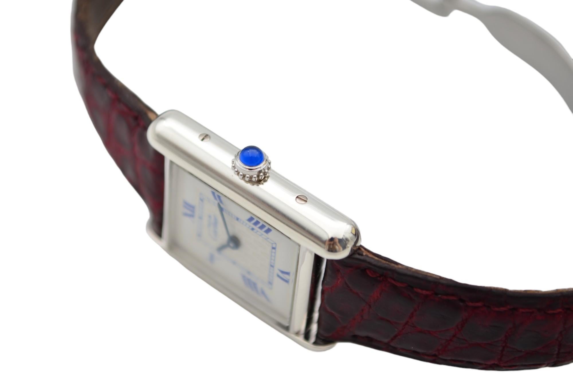 Cartier Tank Must Cuarzo Dama Plata de Ley 22x30 Ref: 2416 3