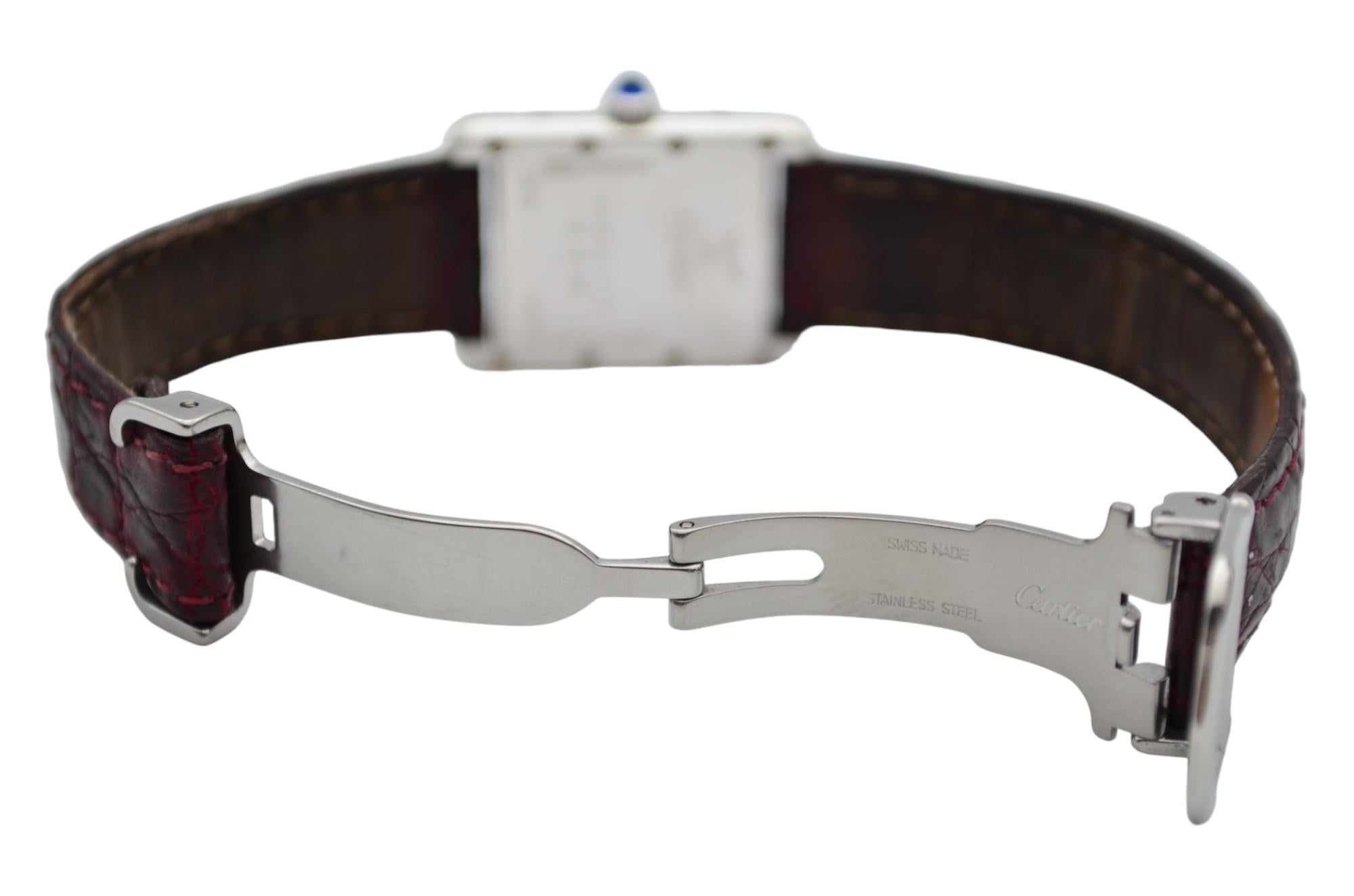 Cartier Tank Must Cuarzo Dama Plata de Ley 22x30 Ref: 2416 2