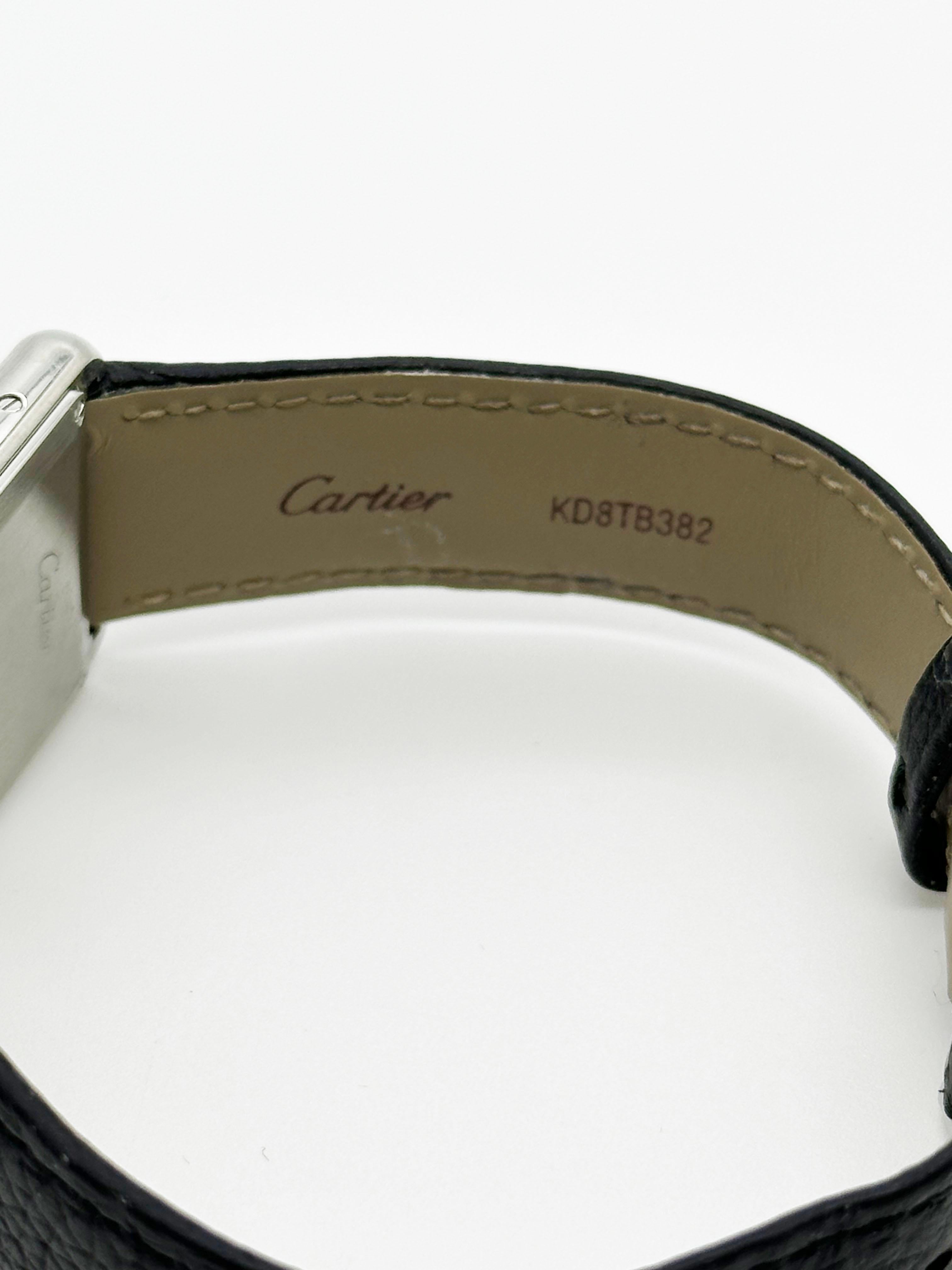 Cartier Tank Must Ref 4323 WSTA0041 Acero inoxidable Esfera plateada Caja Papeles 6