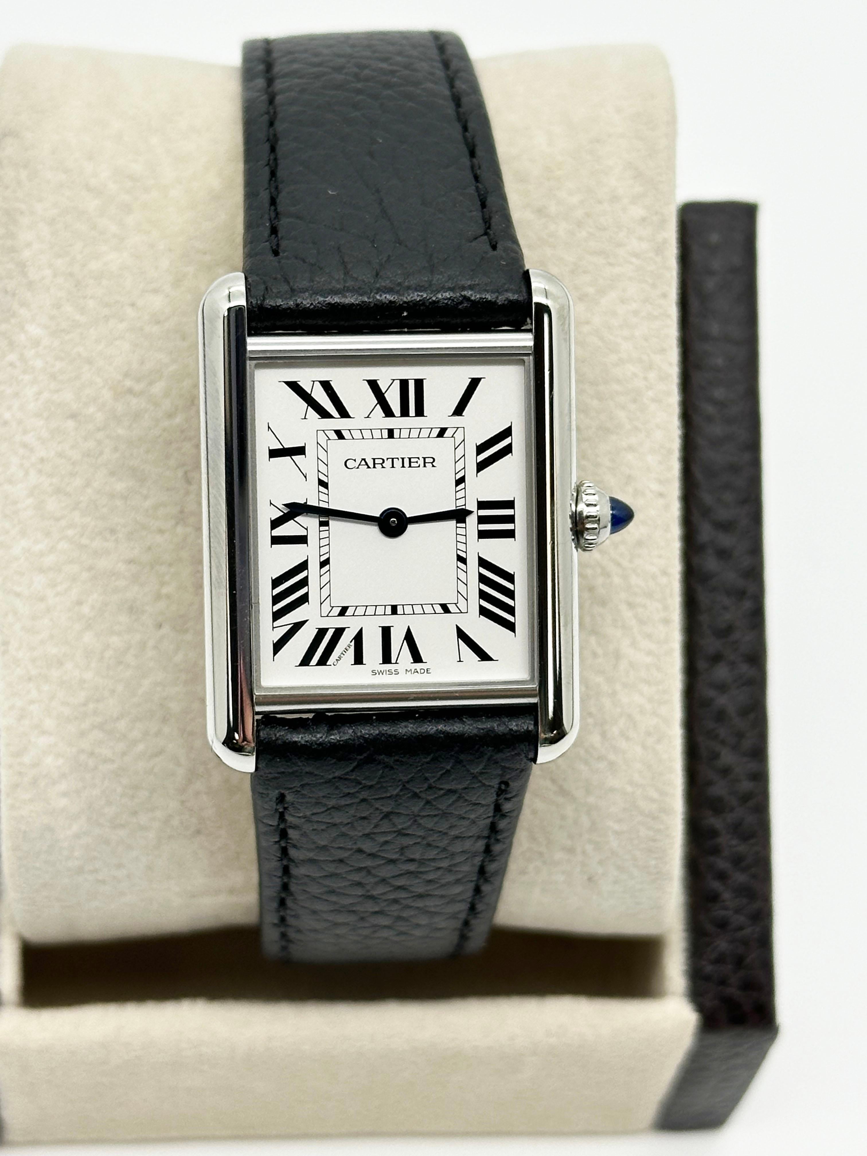 Cartier Tank Must Ref 4323 WSTA0041 Stainless Steel Silver Dial Box Papers 1