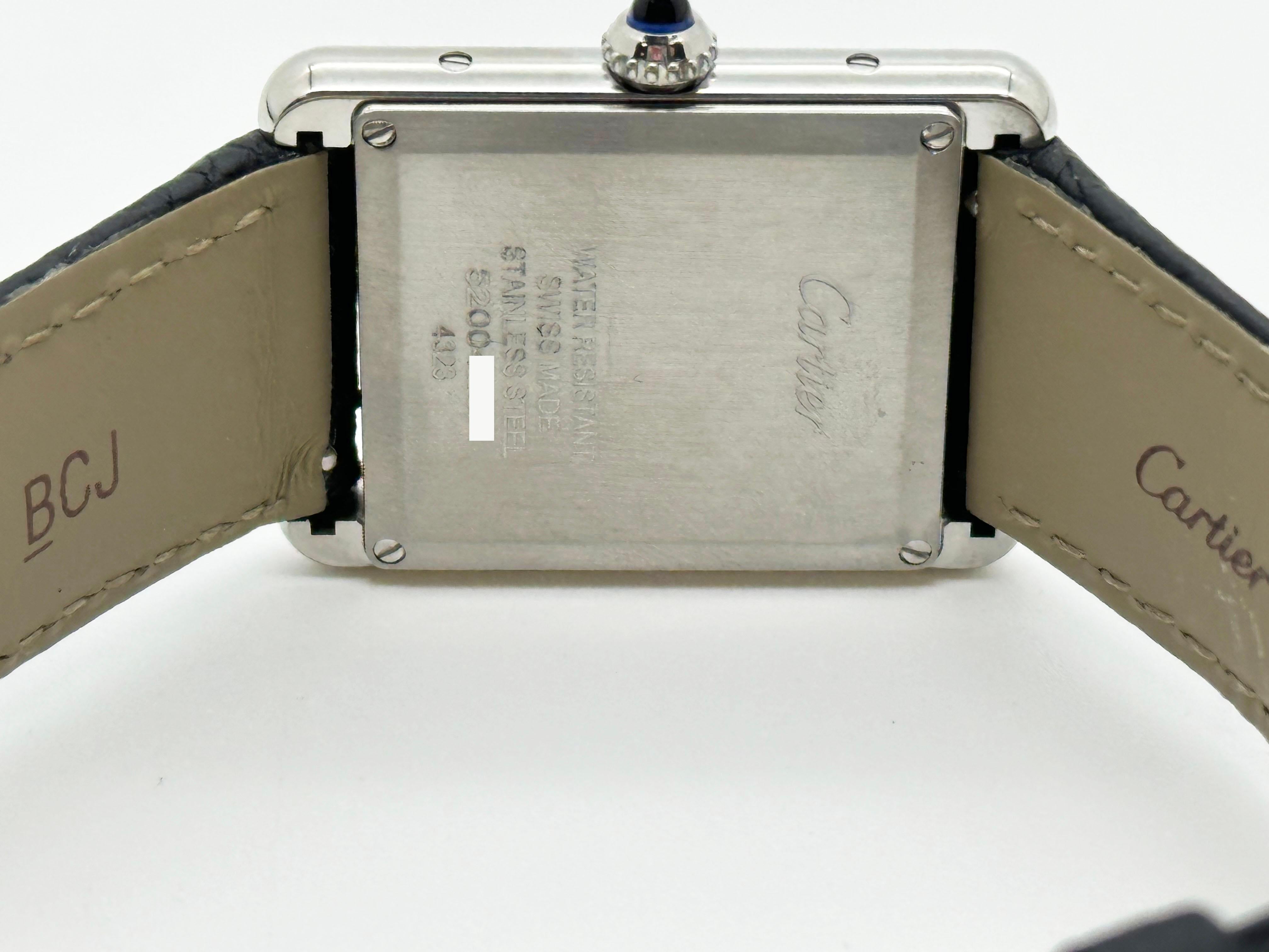 Cartier Tank Must Ref 4323 WSTA0041 Stainless Steel Silver Dial Box Papers 4