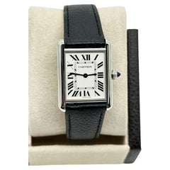 Cartier Tank Must Ref 4323 WSTA0041 Quadrante Argento Acciaio Inox Scatola Documenti