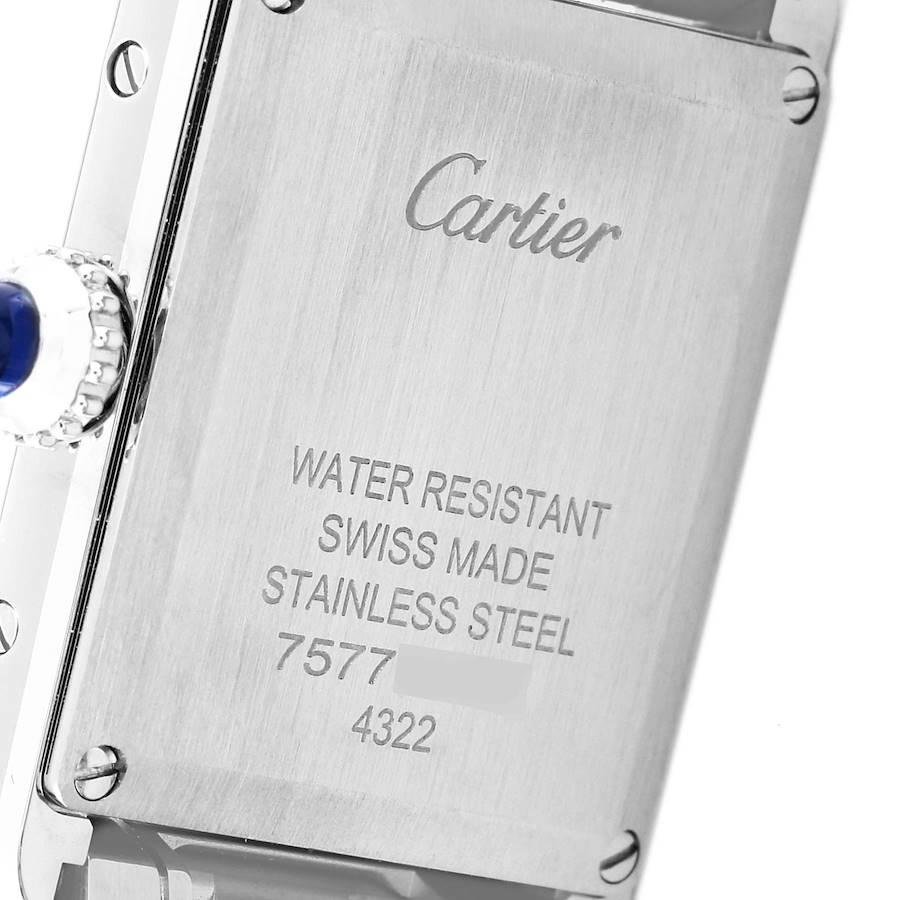 Cartier Tank Must Small Steel Silver Dial Ladies Watch WSTA0051 Unworn In Excellent Condition In Atlanta, GA