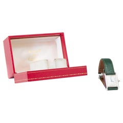 Cartier Tank Must vintage Wristwatch in sterling silver, white Dial
