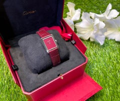 Cartier Tank Must Watch Red Large Model Original Box Papers
