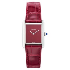 Cartier Tank Must Watch Red Large Model Original Box Papers