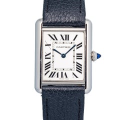Cartier Tank Must WSTA0041 2022 Card Leather Steel Quartz Silver Dial Watch 25MM