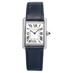 Cartier Tank Must WSTA0041 2022 Card Leather Steel Quartz Silver Dial Watch 25MM