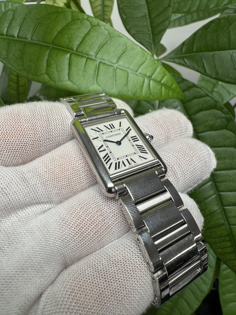 Cartier Tank Must WSTA0052 Large Steel Silver Dial Watch For  display picture 3