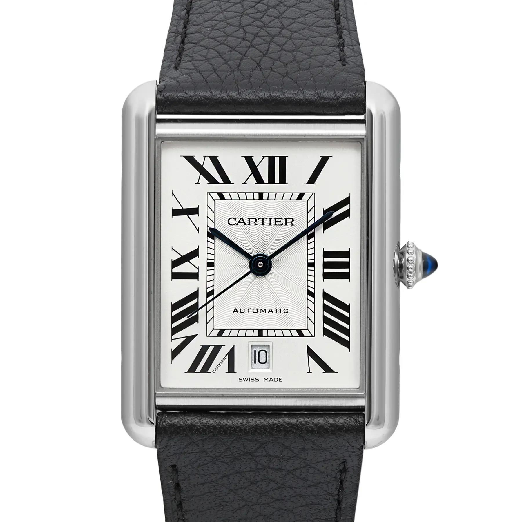 Pre-owned Like New. No box and original box. Comes with the gift box.

Brand: Cartier
Model Number: WSTA0040
Department: Men
Country/Region of Manufacture: Switzerland
Style: Casual
Model Name: Cartier Tank Must
Vintage: No

Movement:
Type: