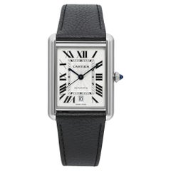 Vintage Cartier Tank Must XL 31mm x 41mm Steel Silver Dial Automatic Watch WSTA0040