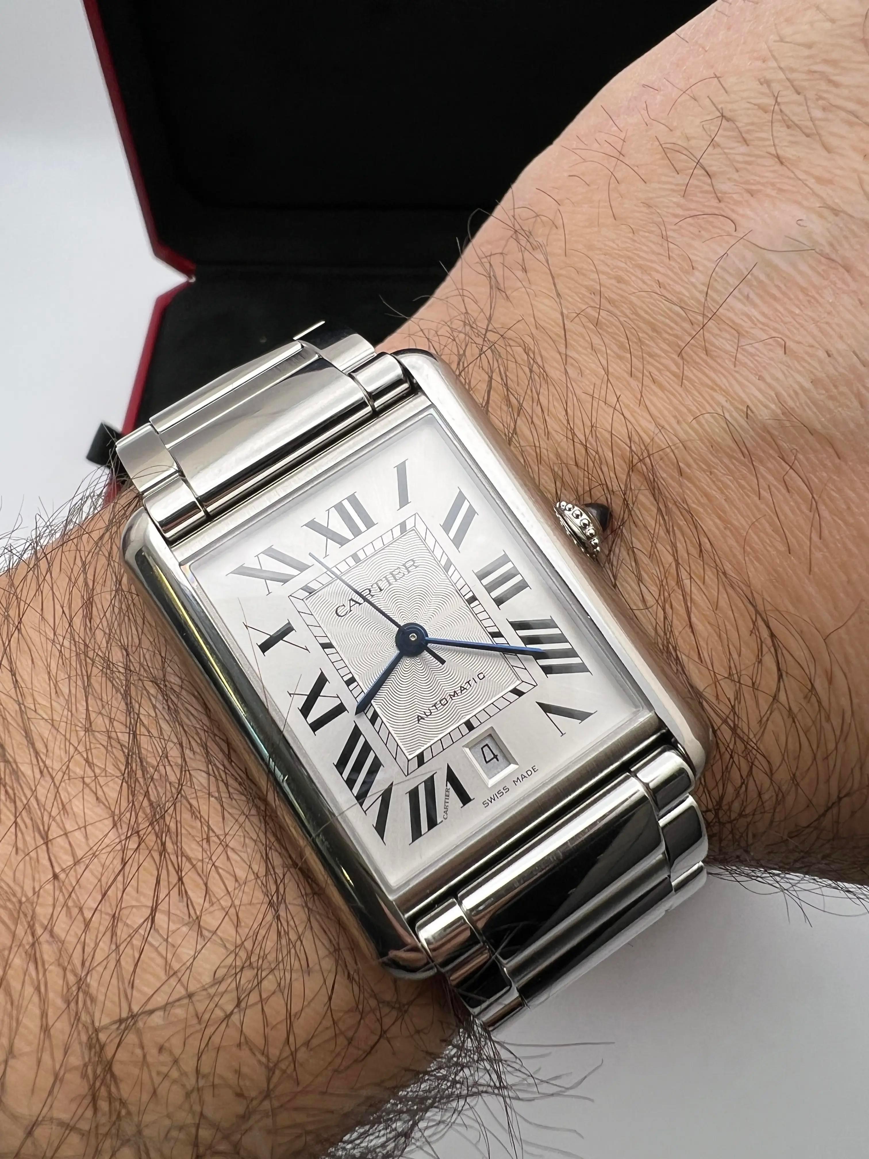 Cartier Tank Must XL 31mm x 41mm WSTA0053 Silber Zifferblatt Box Papiere im Angebot 4