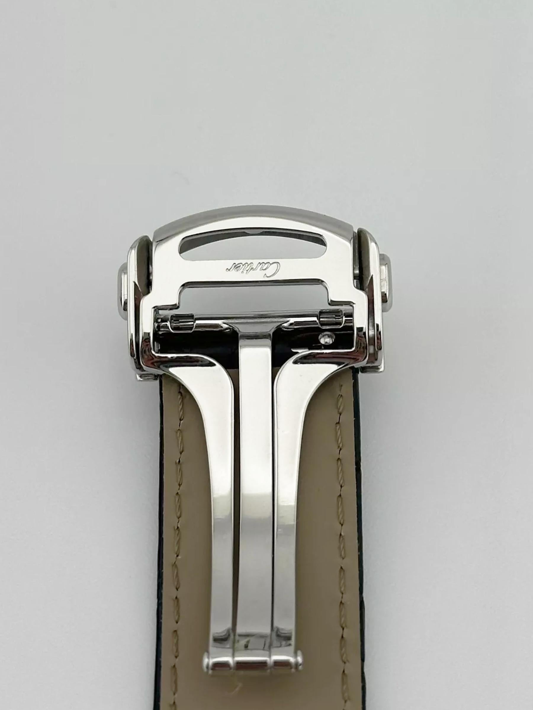 Cartier Tank Must XL WSTA0040 4324 Correa de piel de acero inoxidable 5