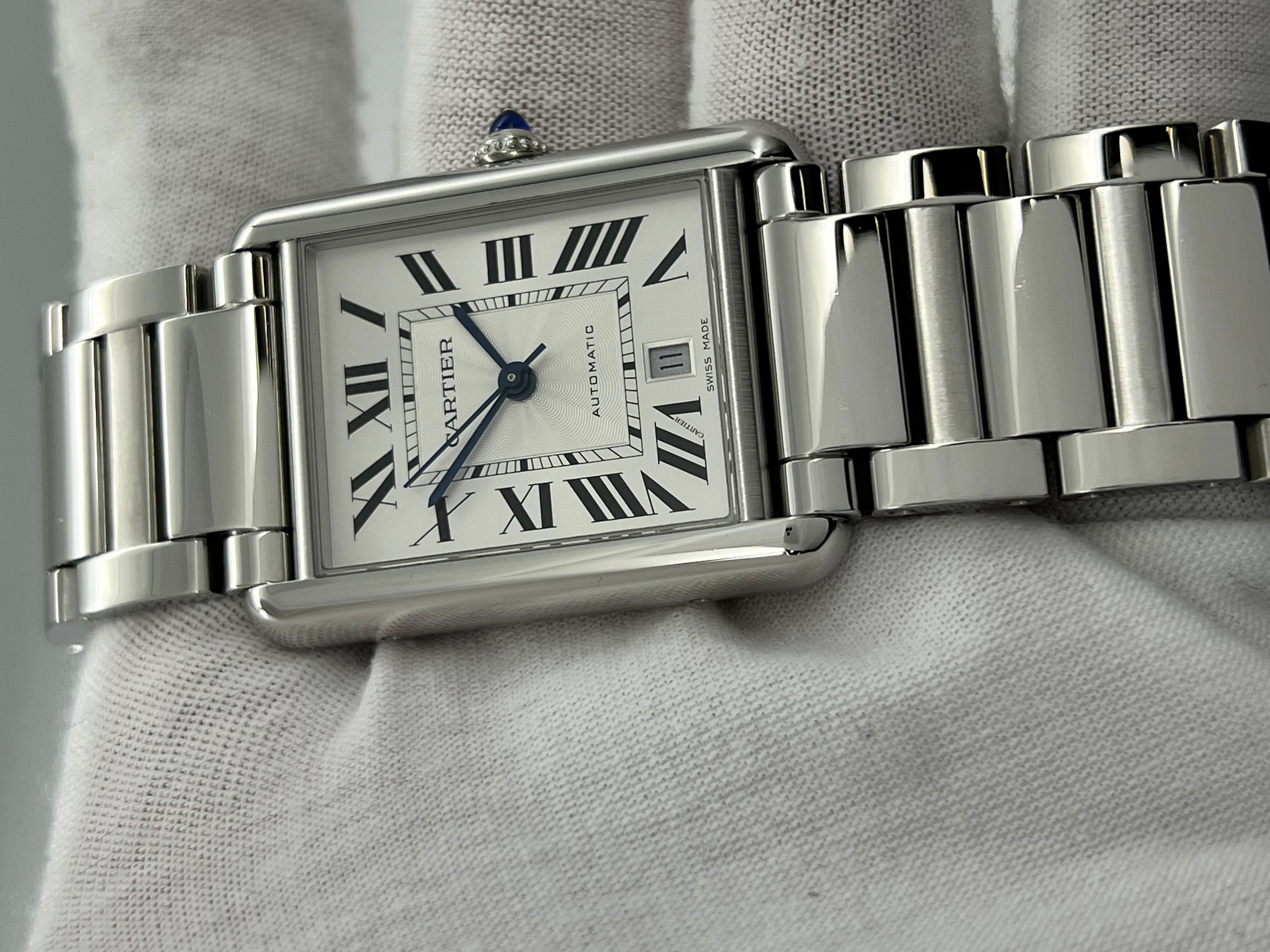 Cartier Tank Must XL WSTA0053 4490 Stainless Steel Box Paper 2023 In Excellent Condition In San Diego, CA