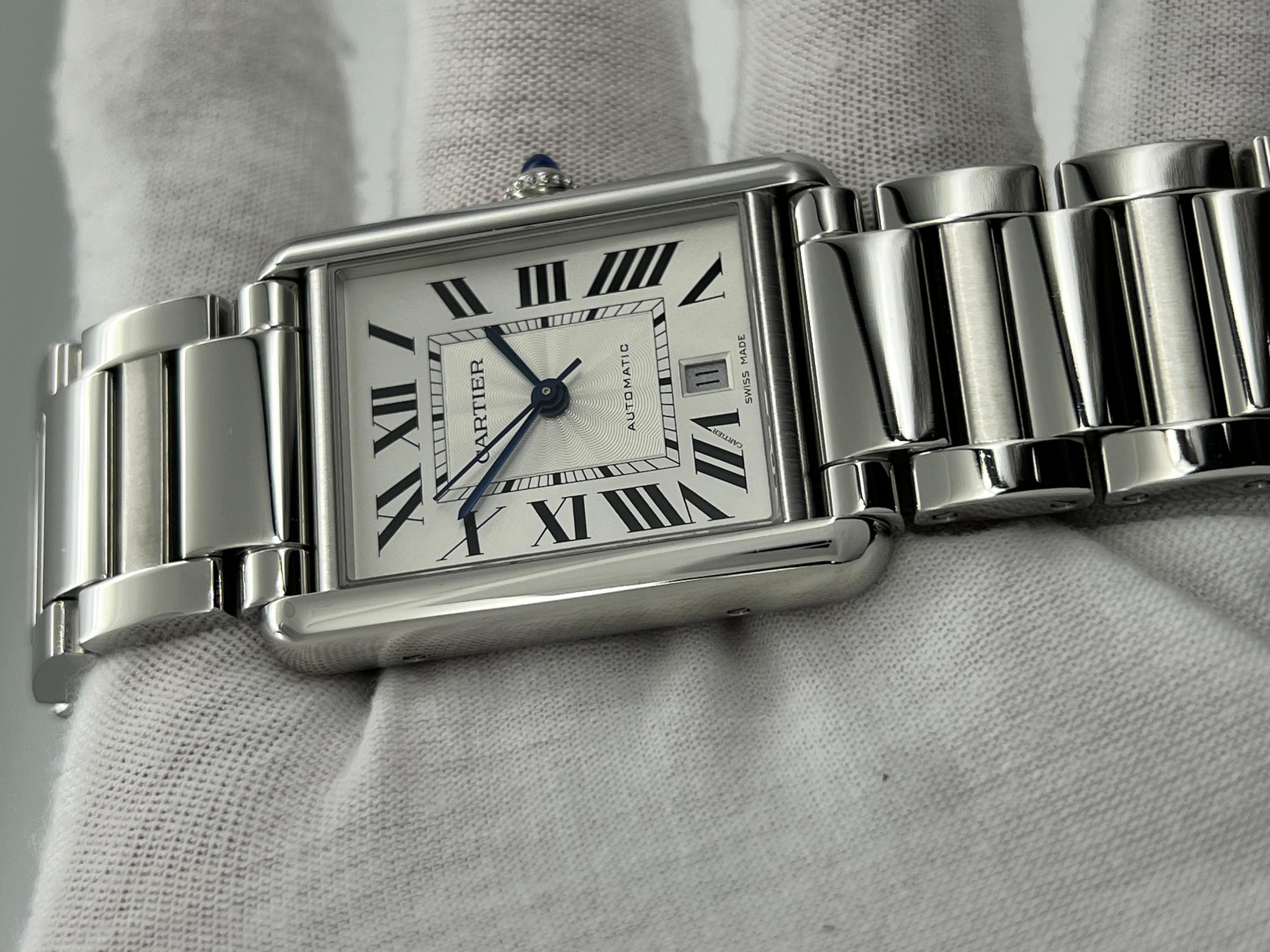 Men's Cartier Tank Must XL WSTA0053 4490 Stainless Steel Box Paper 2023