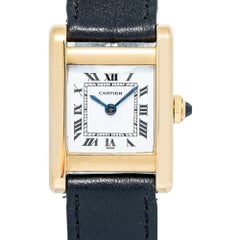 Cartier Tank Normale 78093 18k Yellow Gold White Dial Manual Women's Watch 20mm