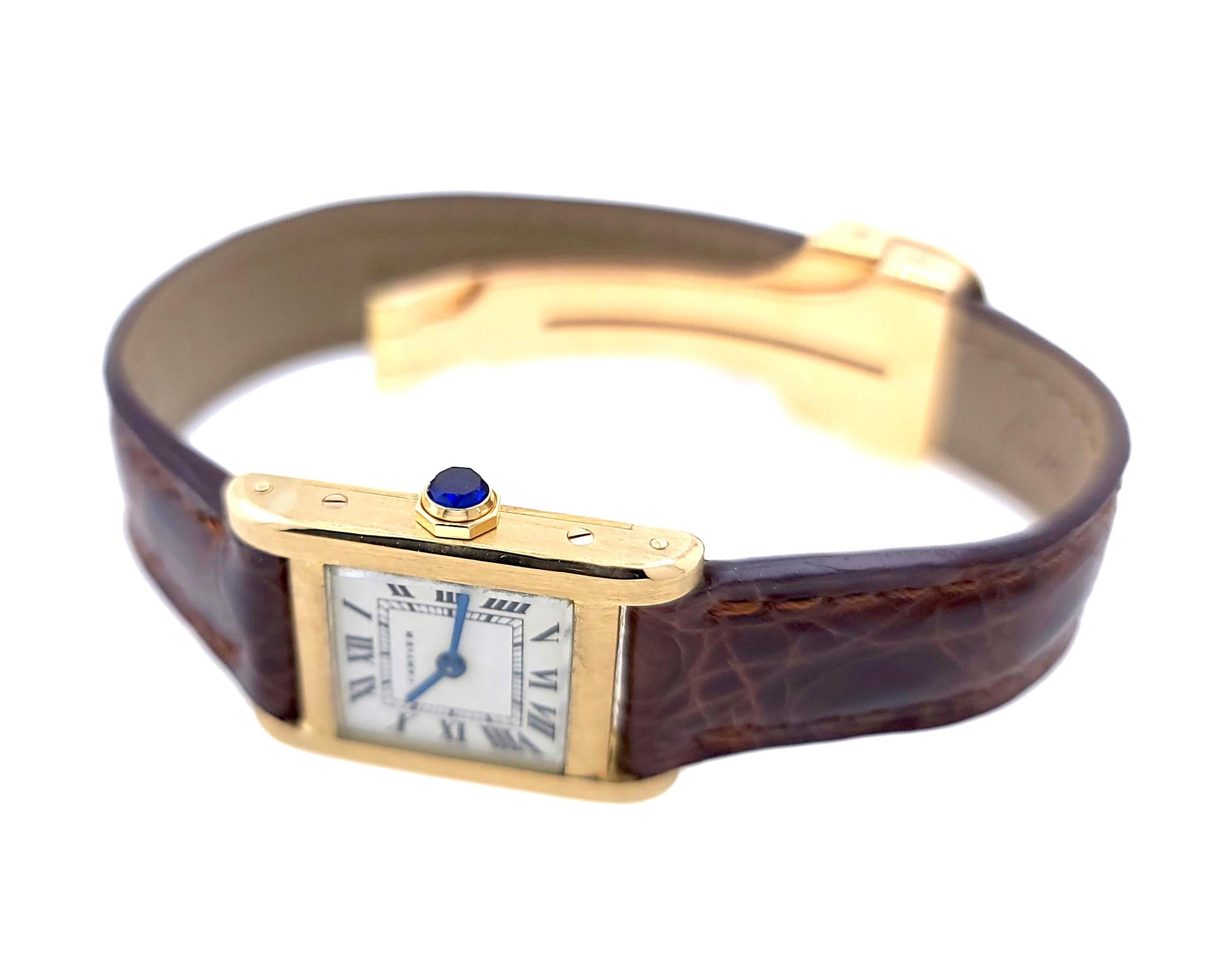 Women's Cartier Tank Normale Lignes Circa 1960 18k 750 Gold Cal. Jaeger-LeCoultre