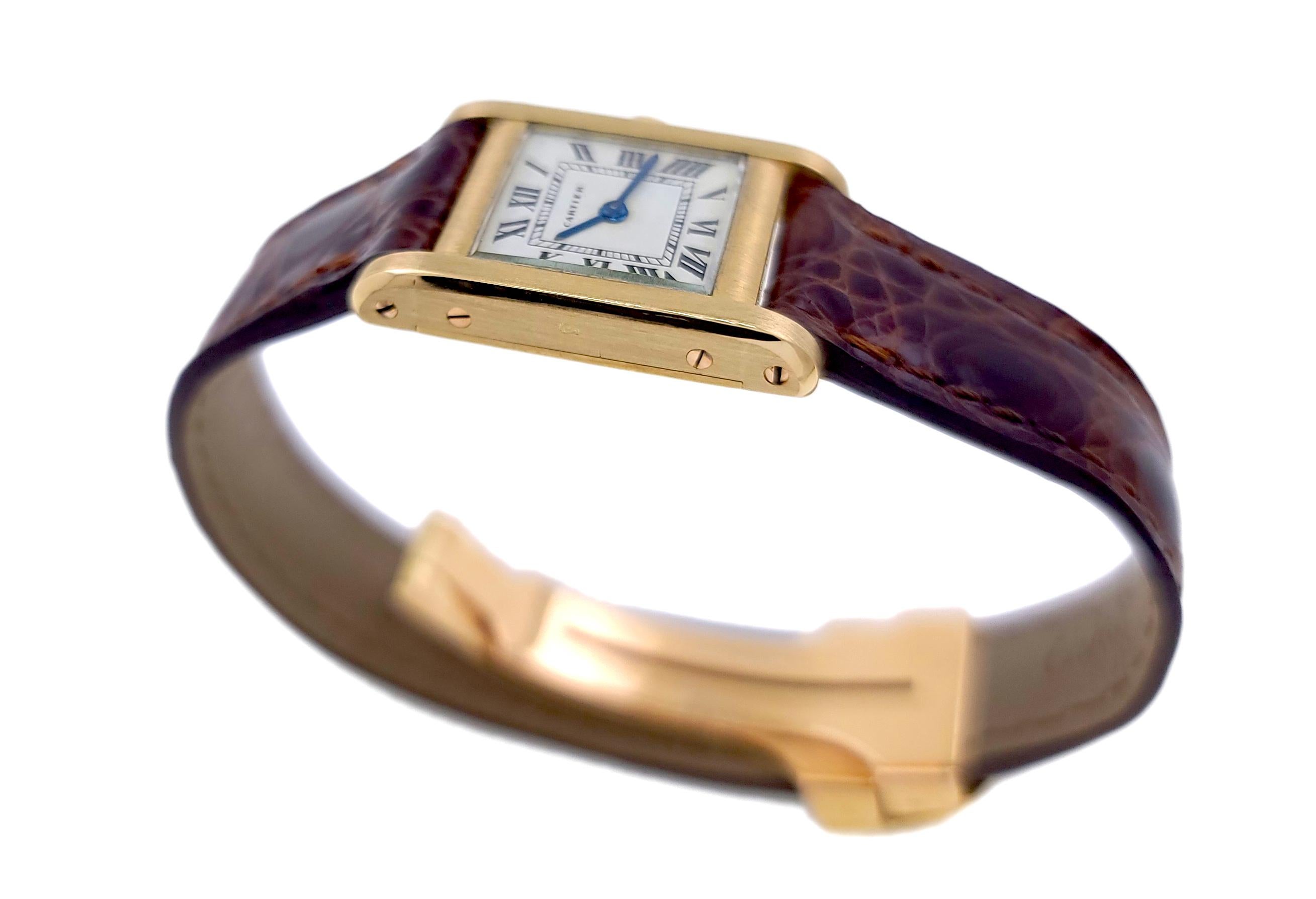 Cartier Tank Normale Lignes Circa 1960 18k 750 Gold Cal. Jaeger-LeCoultre 1