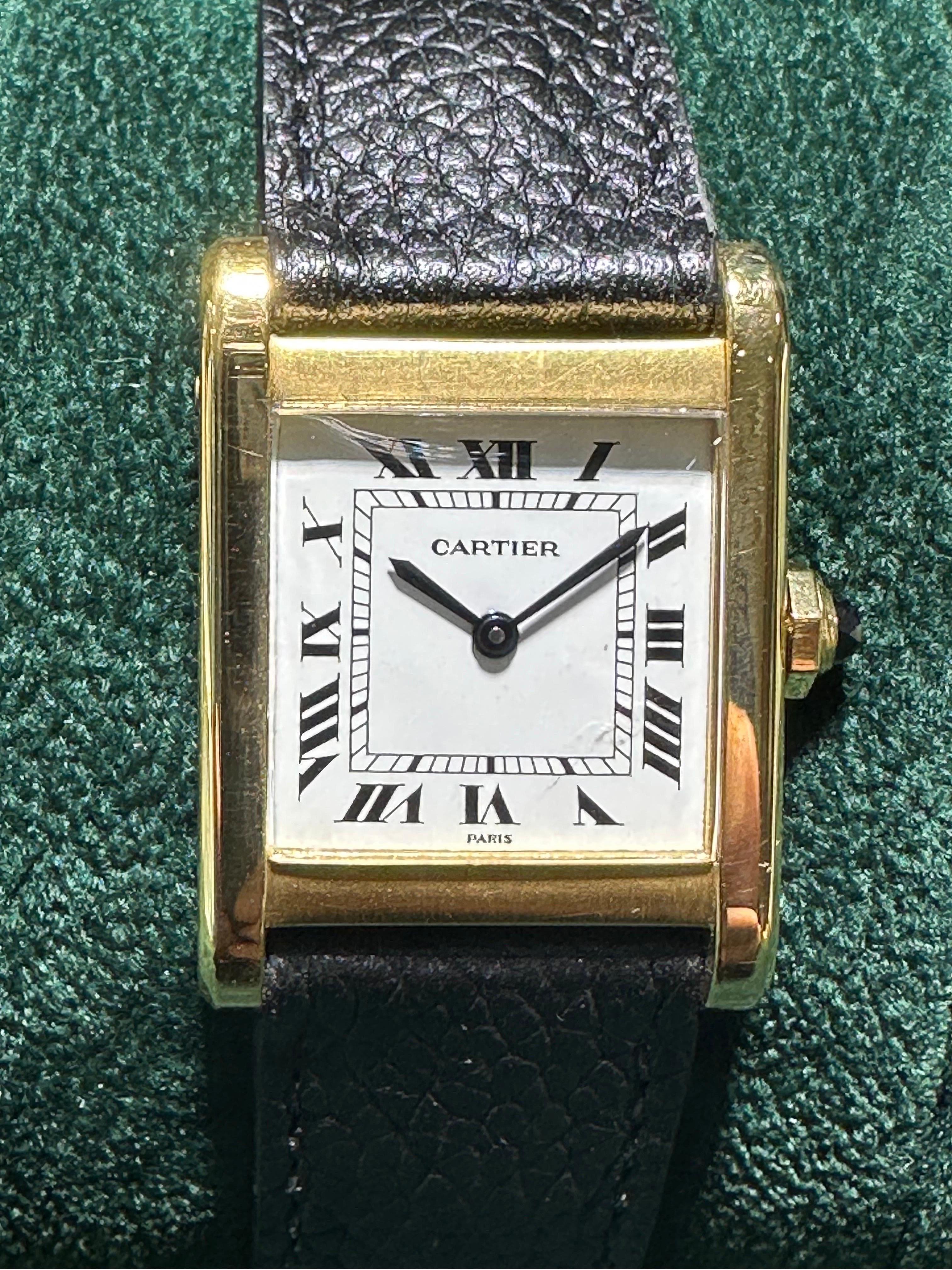 The Cartier Tank Normale was reintroduced in the 1973. In 1973, 12 models were commercialized within the new Louis Cartier collection (Ceinture, Square, Ellipse, Santos, Baignoire, Vendôme, Cristallor, Gondole, Fabergé, Coussin, Tank Normale and
